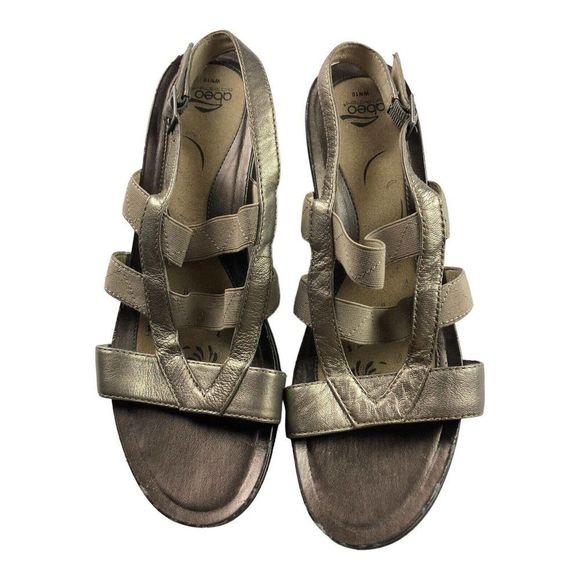 Grays Shoes Abeo Sandals Womens N Gwynn Stappy Slingback Heels Brown Gray Synthetic Poshmark